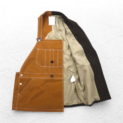 MISTER GENTLEMAN オーバーオール ドッキング ツイードジャケット L キャメル MGP-JK07 日本製