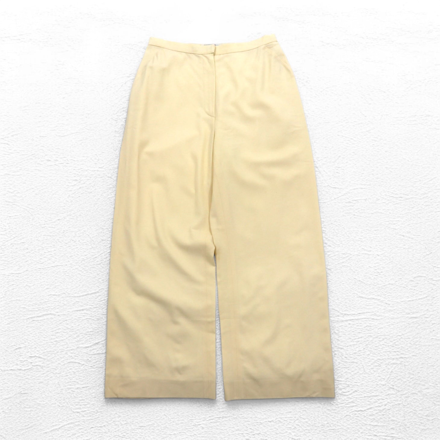 Salvatore Ferragamo Made in Italy Wide Flare Slacks Pants L Beige Wool