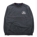 VAN SPORTS Crew Neck Sweatshirt L Gray Fleece Lining Back Print