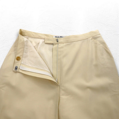 Salvatore Ferragamo イタリア製 ワイド フレア スラックスパンツ L ベージュ ウール