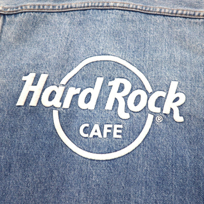 Hard Rock Cafe by NAVE クロップド ロゴ Gジャン デニムジャケット S インディゴ ブルー バックロゴ刺繍 オンワード樫山 未使用品