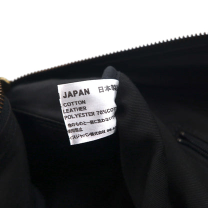 EVISU レザーハンドル デニム ボストンバッグ ハンドバッグ インディゴ ブルー 濃紺 ポケット