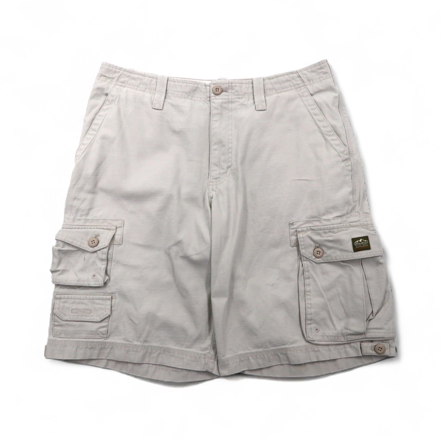 Eddie Bauer Utility Short Cargo Pants, Size L, Beige, Cotton