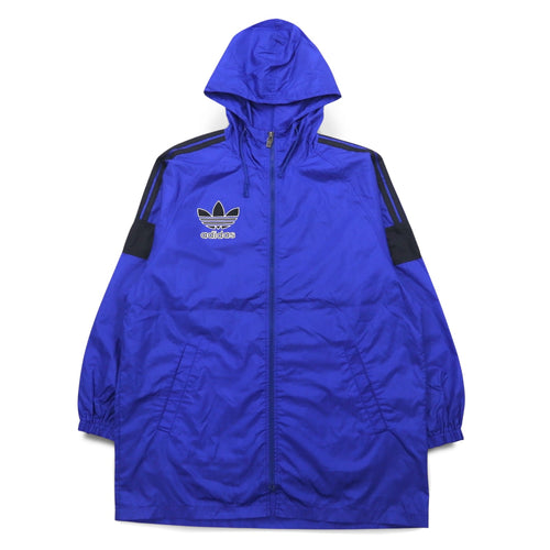 adidas 90年代 デサント社製 トレフォイルロゴ シェルパーカー レインジャケット M-L ナイロン 撥水 日本製