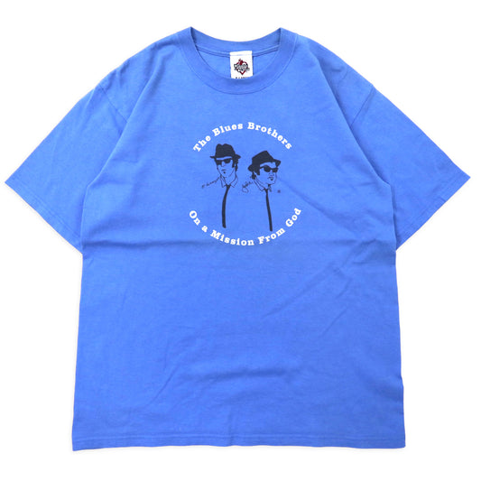 日本然リトテ-古着オンライン-USA製 THE BLUES BROTHERS ブルースブラザーズ バンド ムービー Tシャツ XL ブルー コットン HOUSE OF BLUES-USA Made the Blues Brothers Brews Band Movie T-Shirt XL Blue Cotton House of Blues