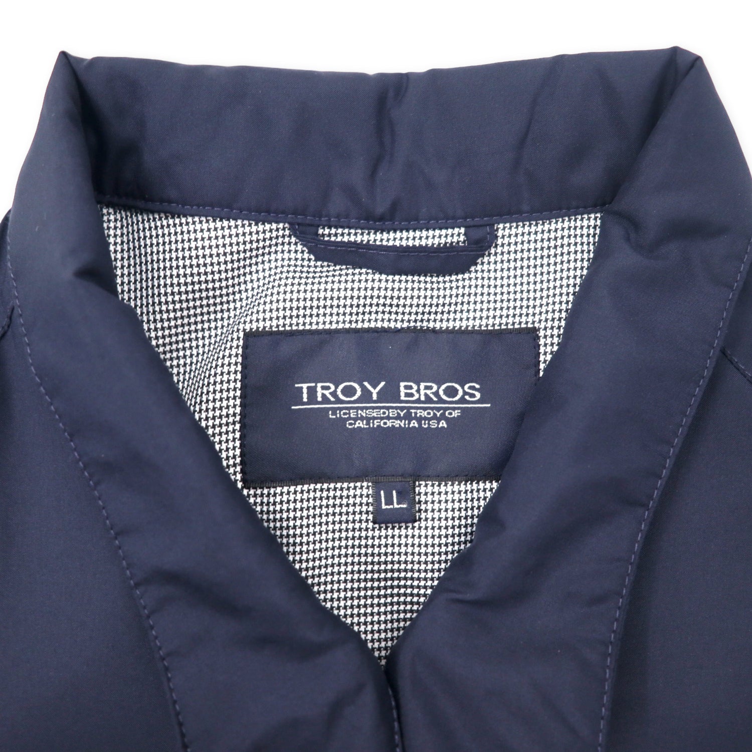 TROY BROS Swing Top Harrington Jacket LL Navy Polyester One Point Logo  Embroidery