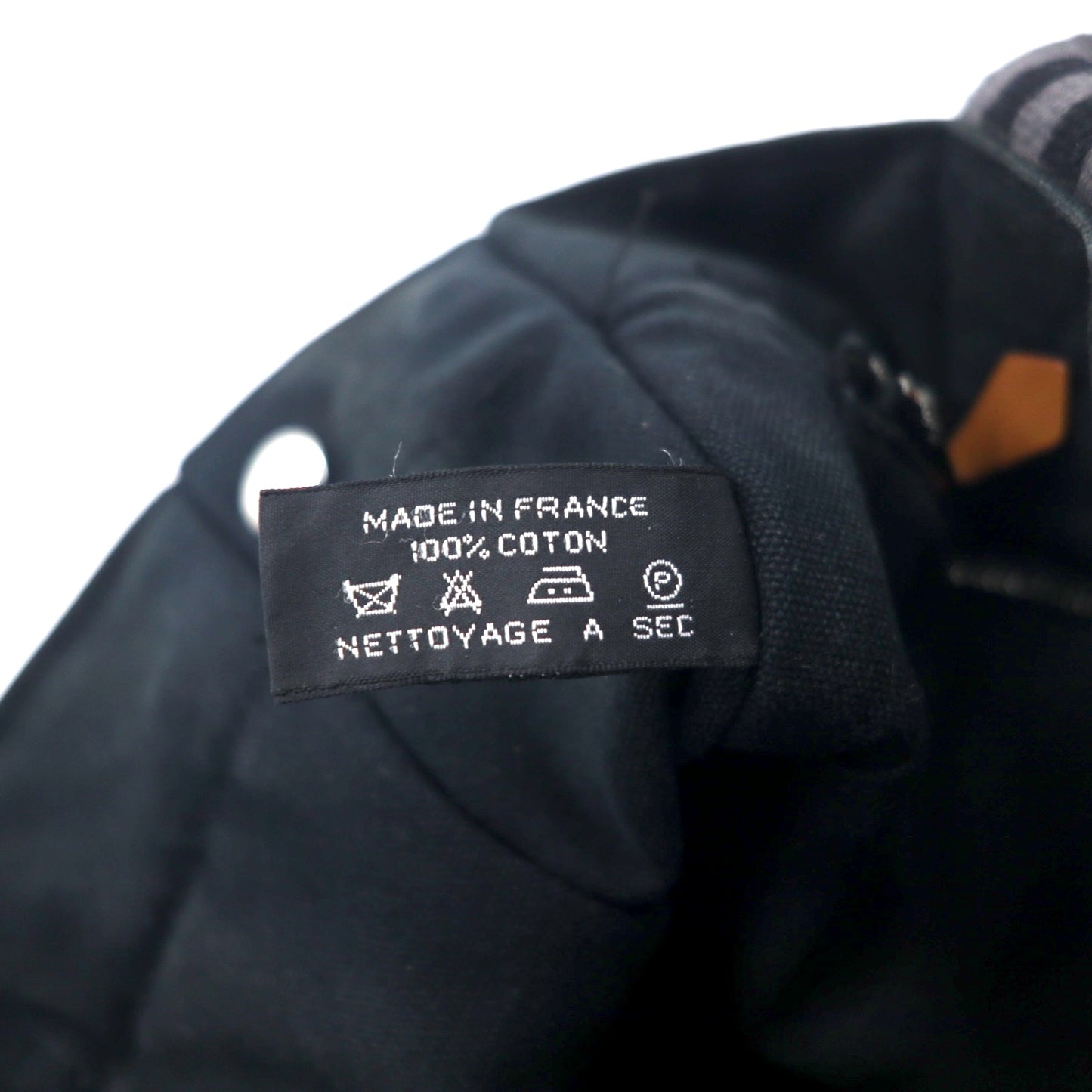 HERMES フランス製 フールトゥ PM トートバッグ ハンドバッグ ブラック コットン キャンバス