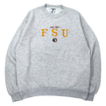 日本然リトテ-古着オンライン-JERZEES USA製 90年代 カレッジ 刺繍 スウェット L グレー コットン 裏起毛 FSU フットボール-JERZEES USA Made 90's College Embroidery Sweatshirt L Gray Cotton brushed lining FSU Football