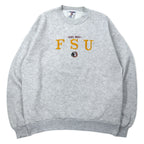 日本然リトテ-古着オンライン-JERZEES USA製 90年代 カレッジ 刺繍 スウェット L グレー コットン 裏起毛 FSU フットボール-JERZEES USA Made 90's College Embroidery Sweatshirt L Gray Cotton brushed lining FSU Football