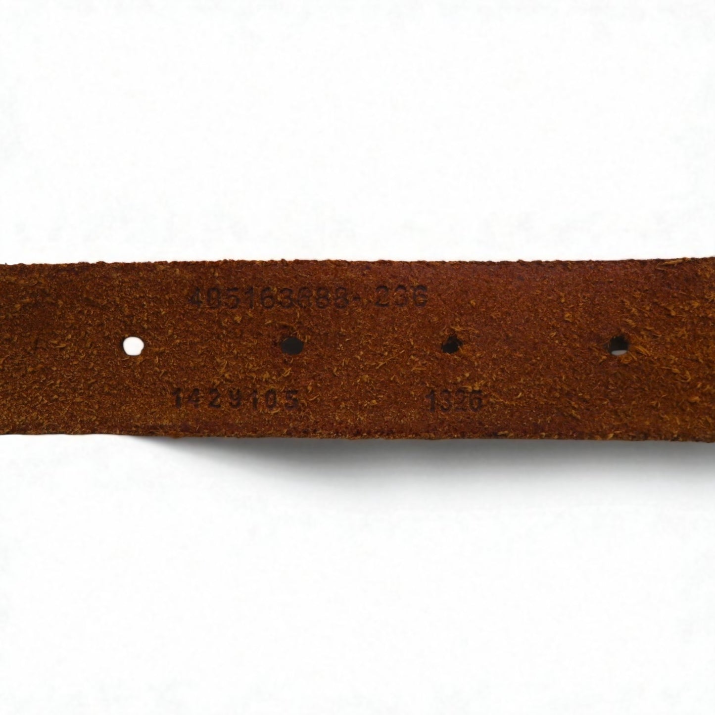 POLO RALPH LAUREN イントレチャート 編み込み レザーベルト 36/90 ブラウン 牛革 メッシュ ナロー