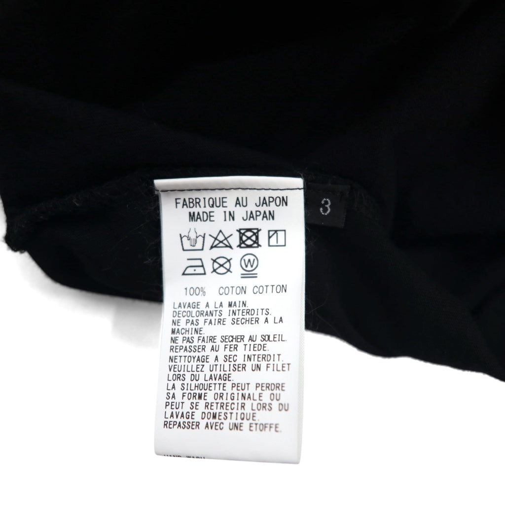 Ground Y (YOHJI YAMAMOTO) Check Logo Graphic Tee, Size L, Black, GT-T34-015, Made in Japan