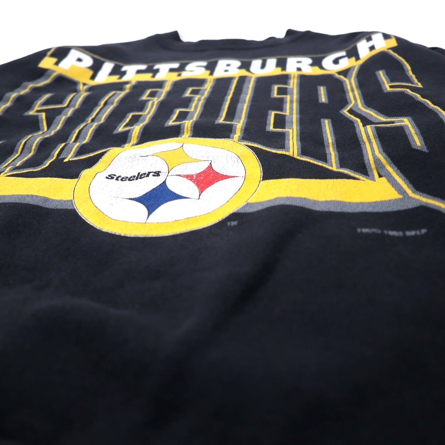 ARTEX USA製 90年代 NFL プリント スウェット M ブラック コットン PITSBURGH STEELERS