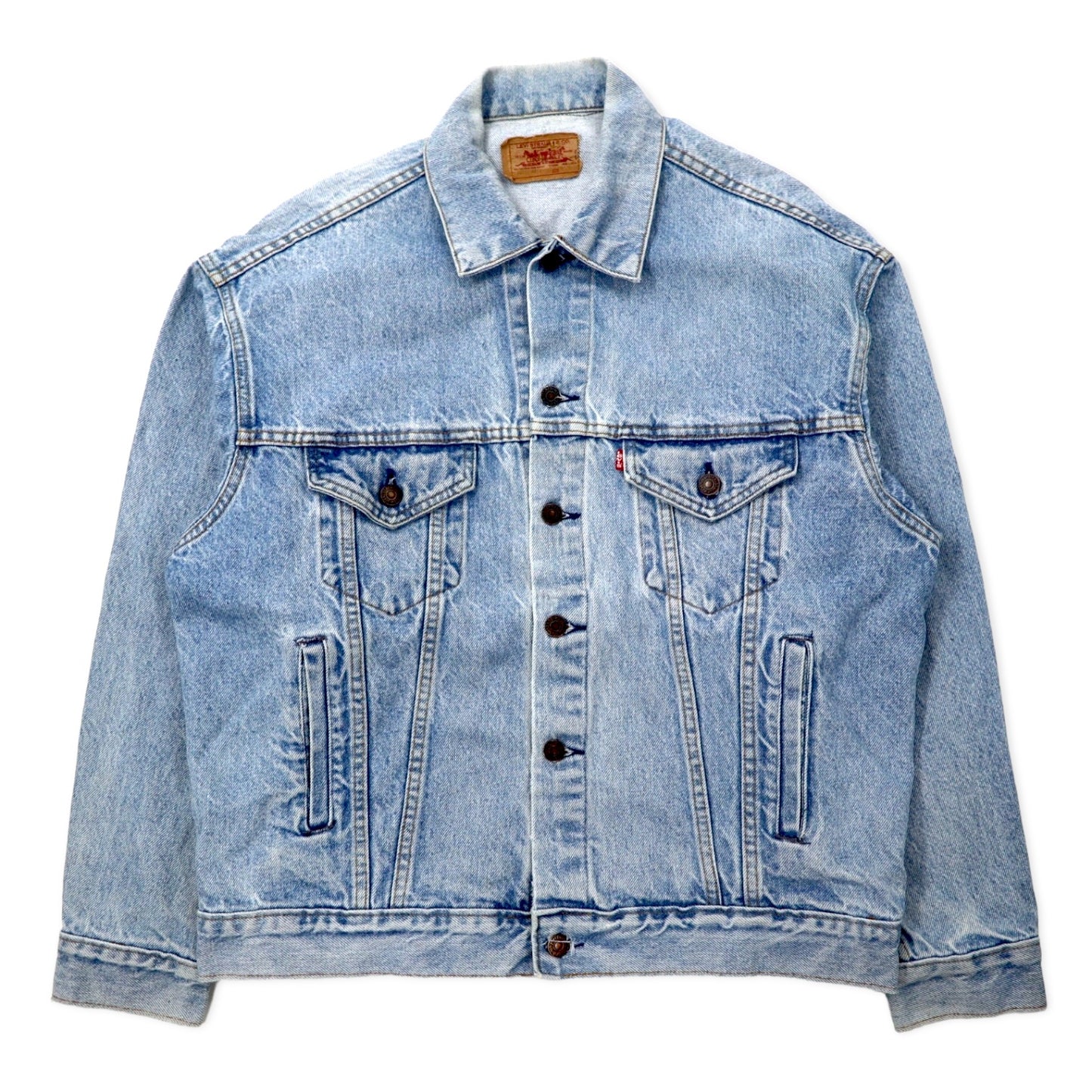 Levi's USA製 80年代 デニムジャケット Gジャン M ブルー アイスウォッシュ コットン スモールe ボタン裏810 70507-0214