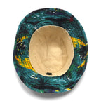 NEW YORK HAT Co. Made in USA Beach Motif Bucket Hat, Large, Green, All-Over Print, Cotton