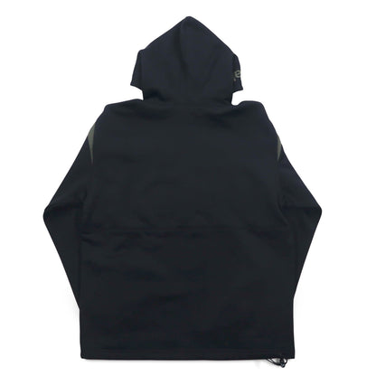 airwalk 00年代 プルオーバー パーカー ジャージ M ブラック ポリエステル 裏起毛 ドローコード