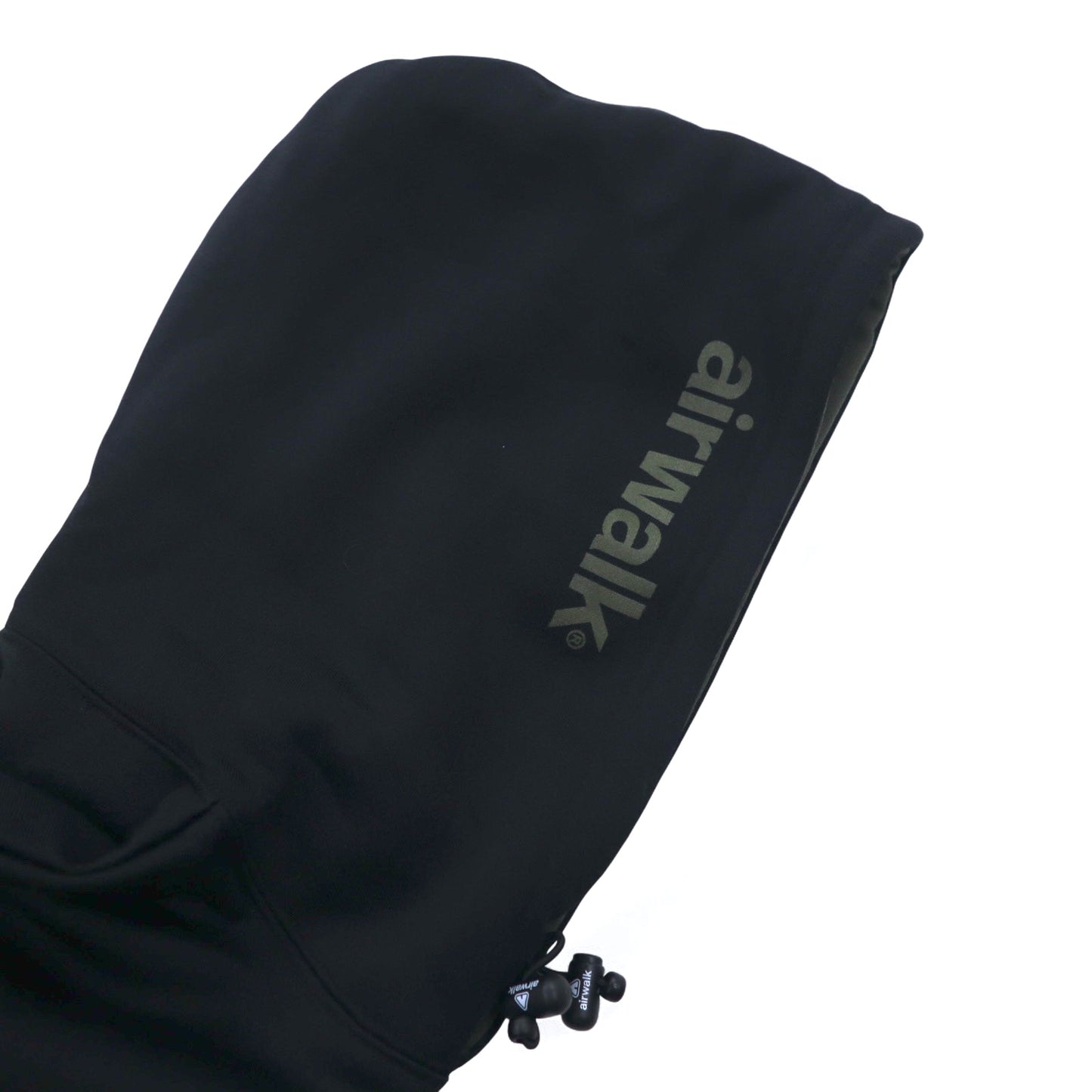 airwalk 00年代 プルオーバー パーカー ジャージ M ブラック ポリエステル 裏起毛 ドローコード