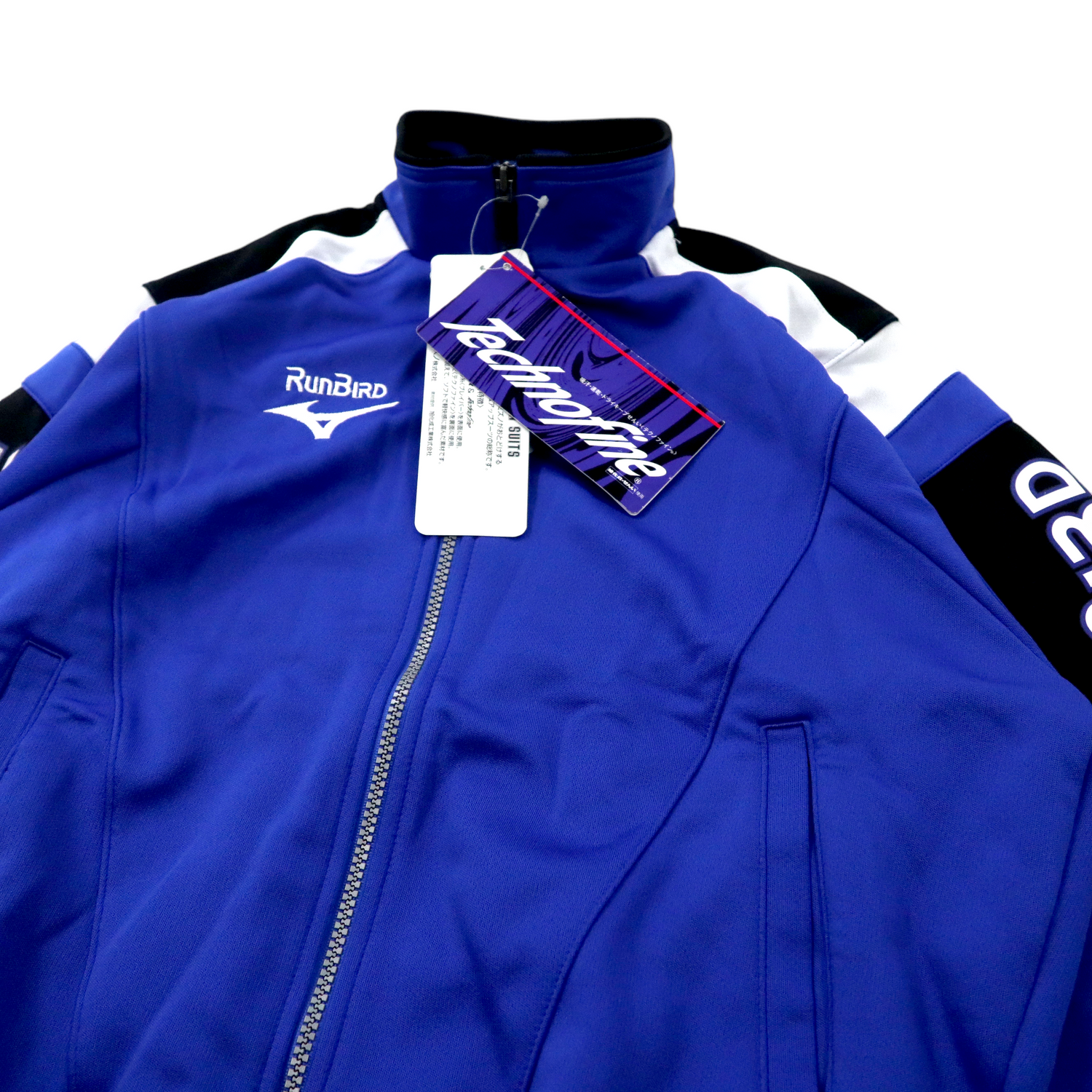 RUN BIRD TRACK JACKET Jersey M Blue Polyester 90s Japan