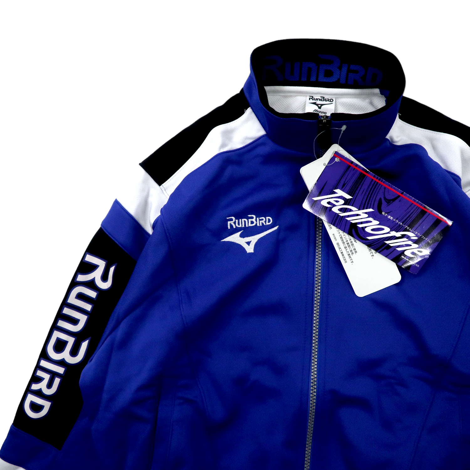 RUN BIRD TRACK JACKET Jersey M Blue Polyester 90s Japan Made