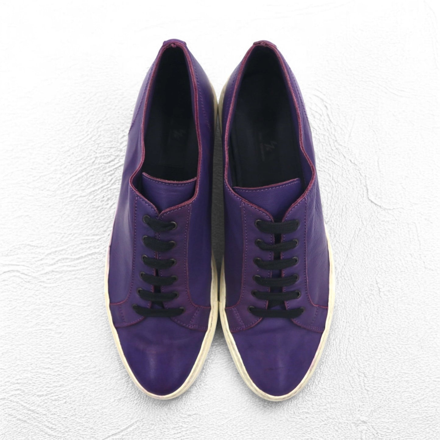 Y's YOHJI YAMAMOTO レザー スニーカー 28-28.5cm パープル