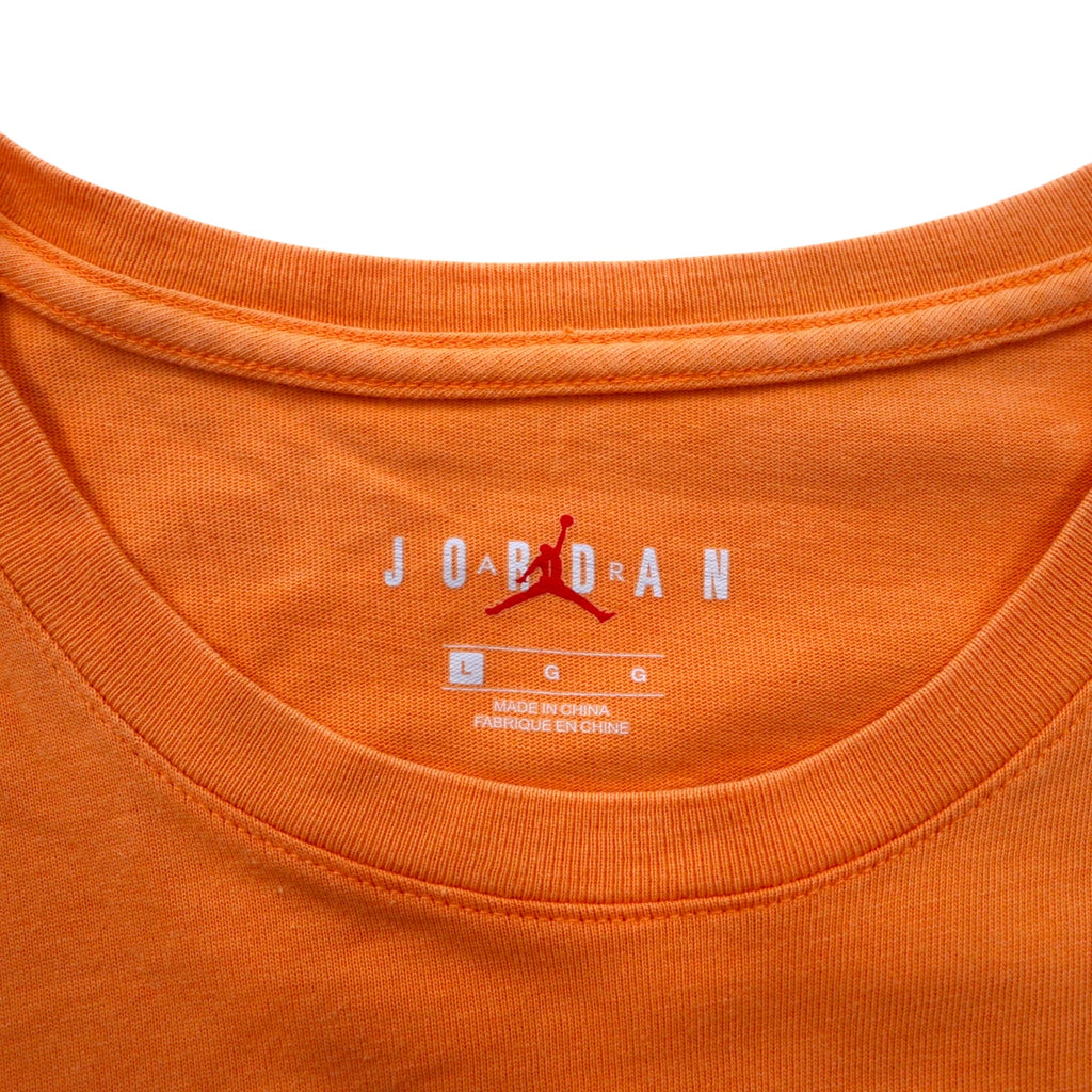 JORDAN BRAND (NIKE) Long Sleeve T-Shirt, Long TL, Orange, Numbering, Reflective Print, BQ5533-850