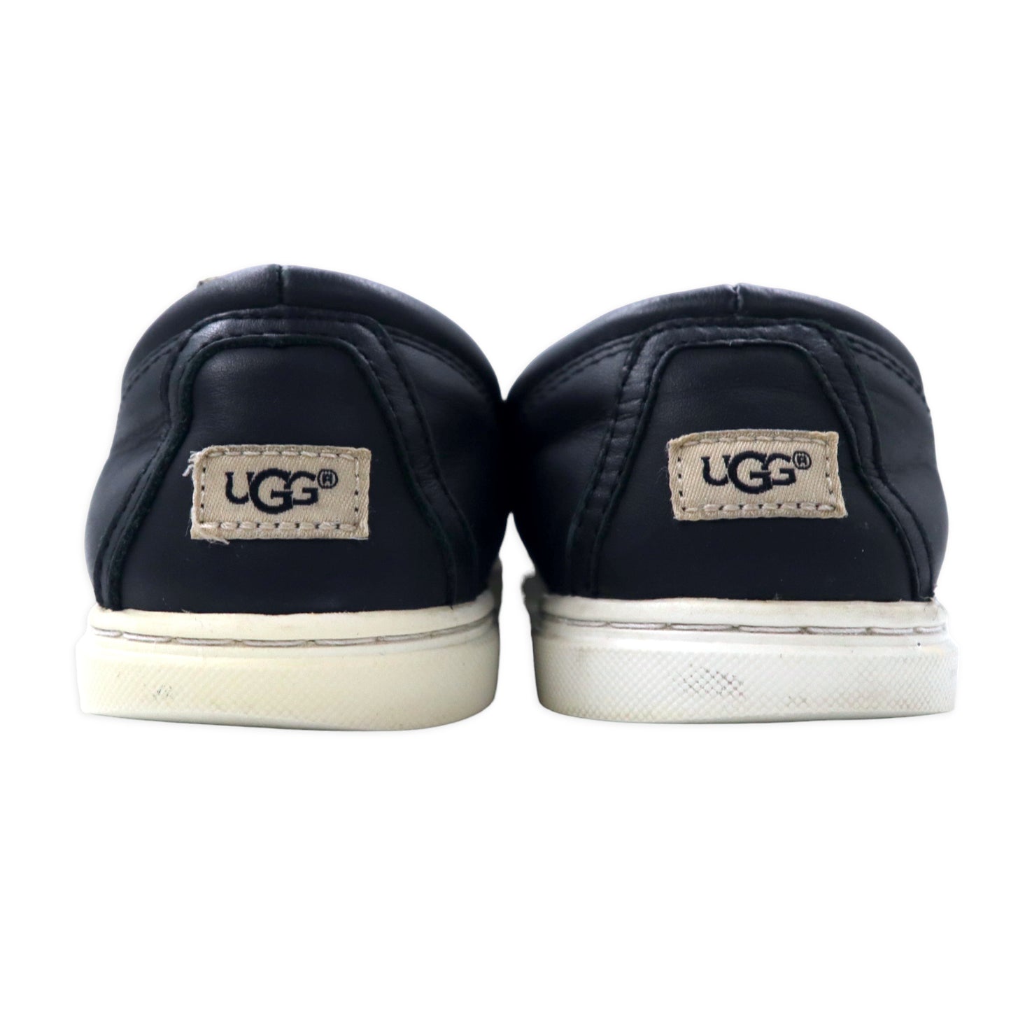 UGG レザー スリッポン スニーカー 24cm ブラック Fierce Black Leather Slip On Sneakers 1093129