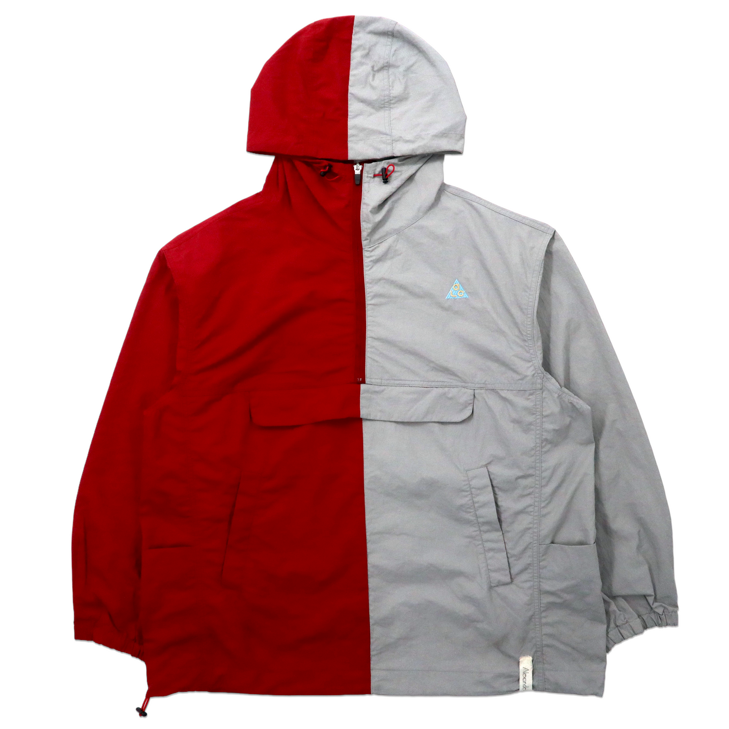 Alexanderleechang Packable Anorak HOODIE L Red Gray Two-Tone AC