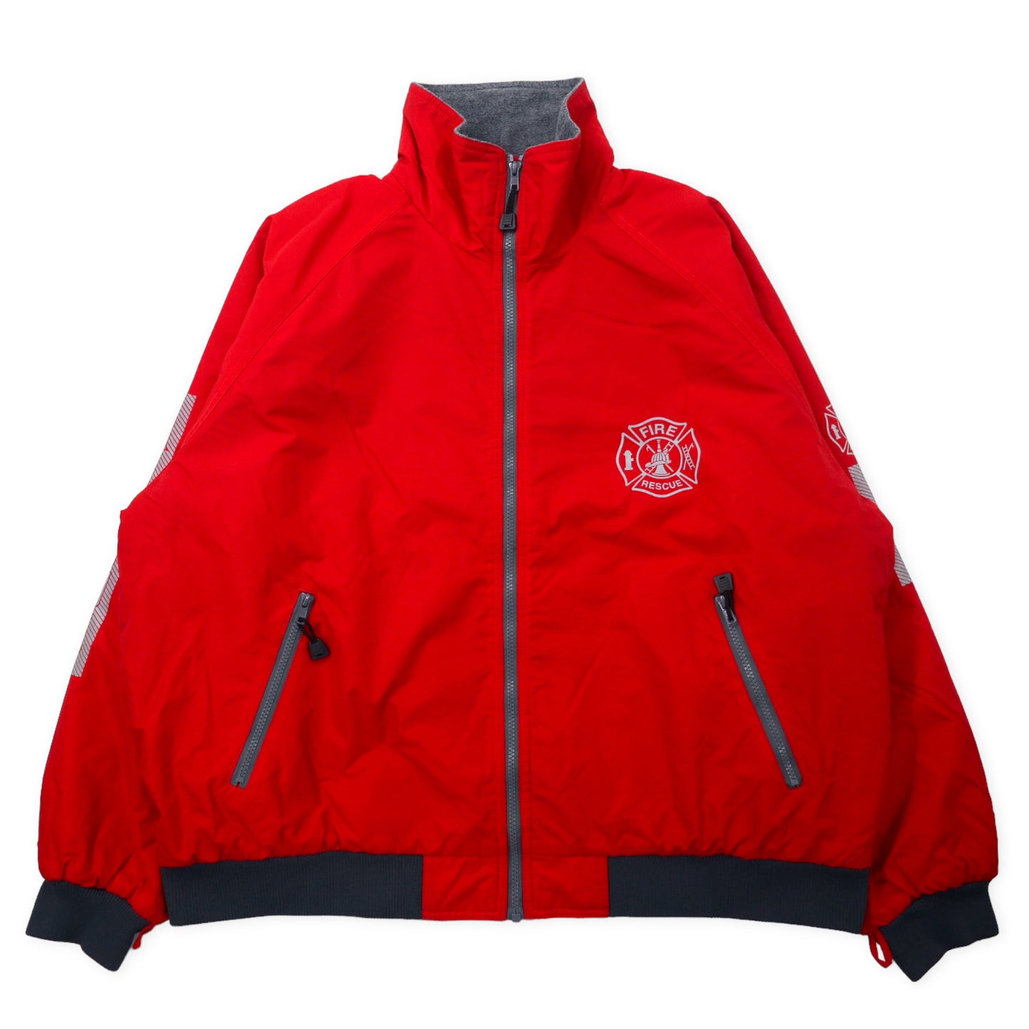 GALLS ワークジャケット フリースライナー 2XL レッド ナイロン FIRE RESCUE バックプリント ビッグサイズ