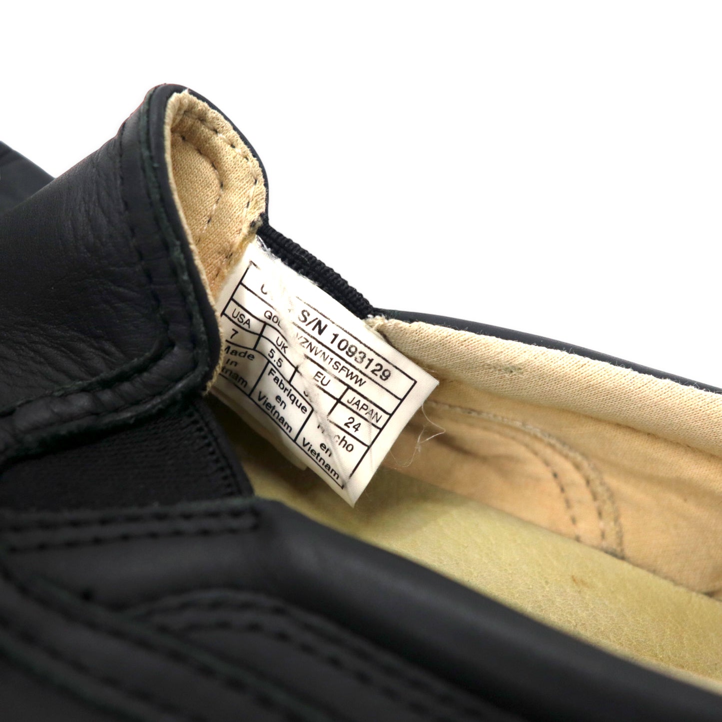UGG レザー スリッポン スニーカー 24cm ブラック Fierce Black Leather Slip On Sneakers 1093129