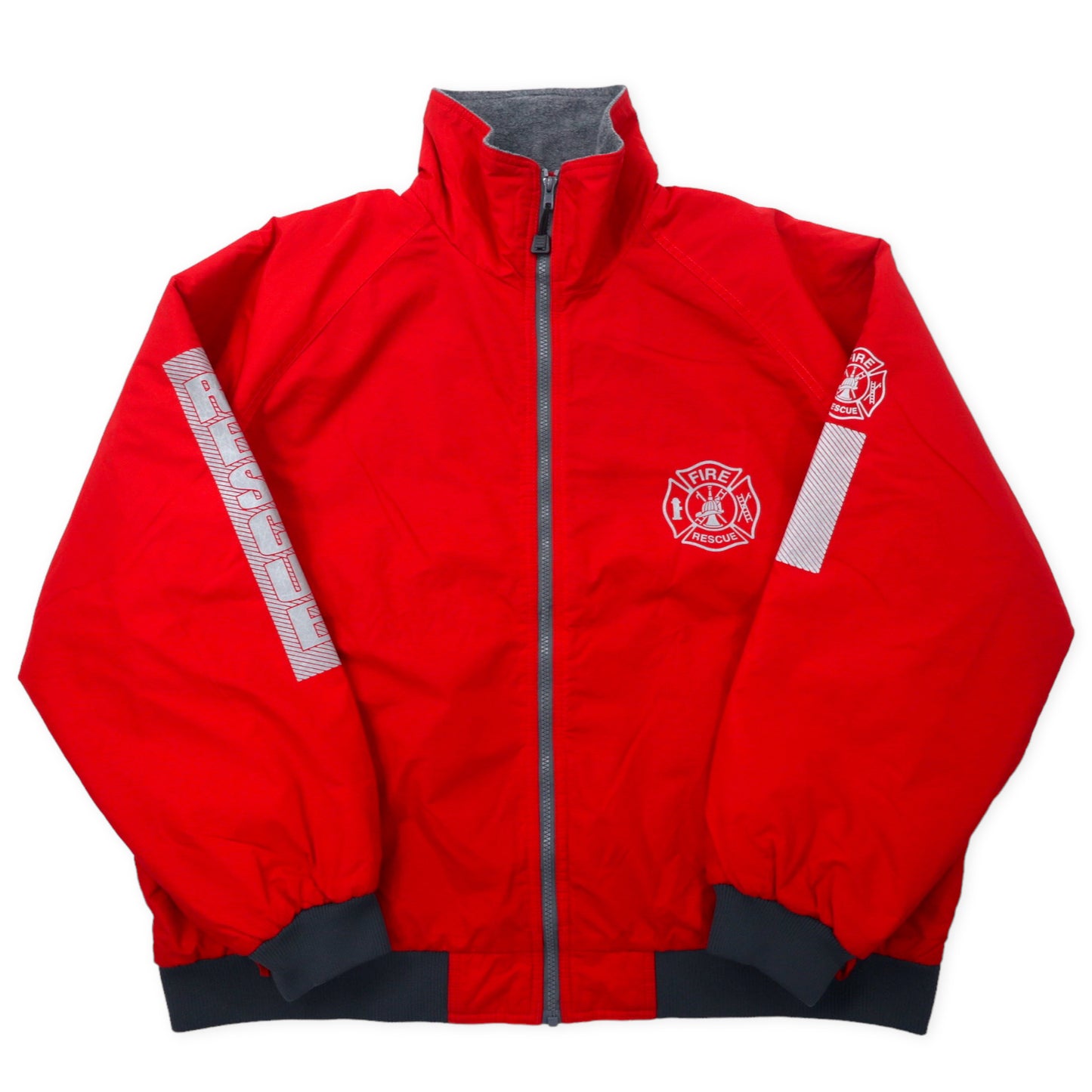 GALLS ワークジャケット フリースライナー 2XL レッド ナイロン FIRE RESCUE バックプリント ビッグサイズ