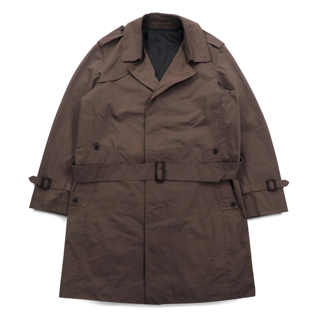 SANYO Solotex Military Trench Coat M Khaki Chin Strap Epaulette Belt Included