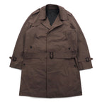 SANYO Solotex Military Trench Coat M Khaki Chin Strap Epaulette Belt Included