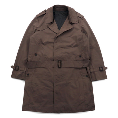 SANYO ソロテックス ミリタリー トレンチコート M カーキ チンストラップ エポレット ベルト付き