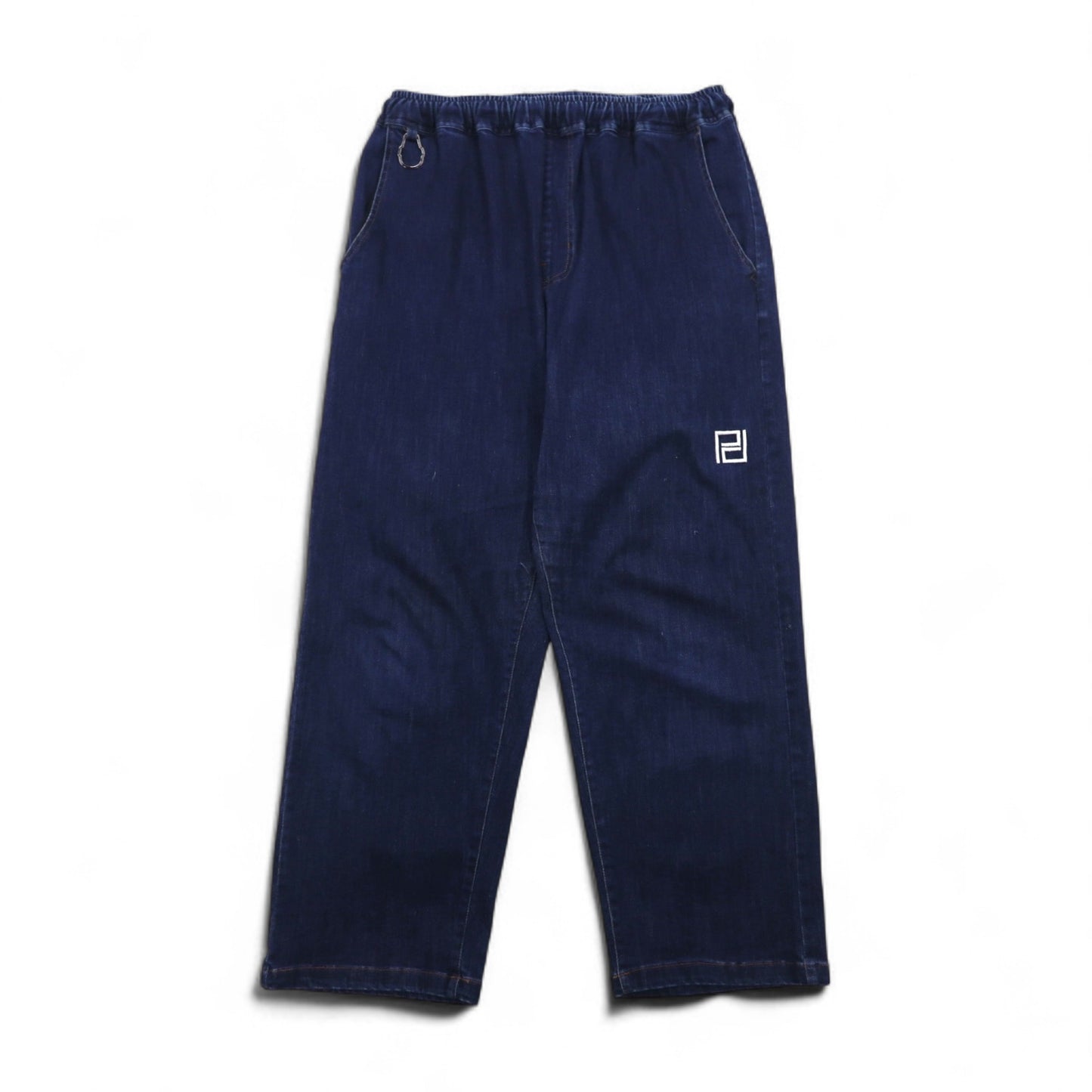 PUNK DRUNKERS PDルーズ デニムパンツ M ブルー インディゴ ヴェルサーチパロディ メデューサ