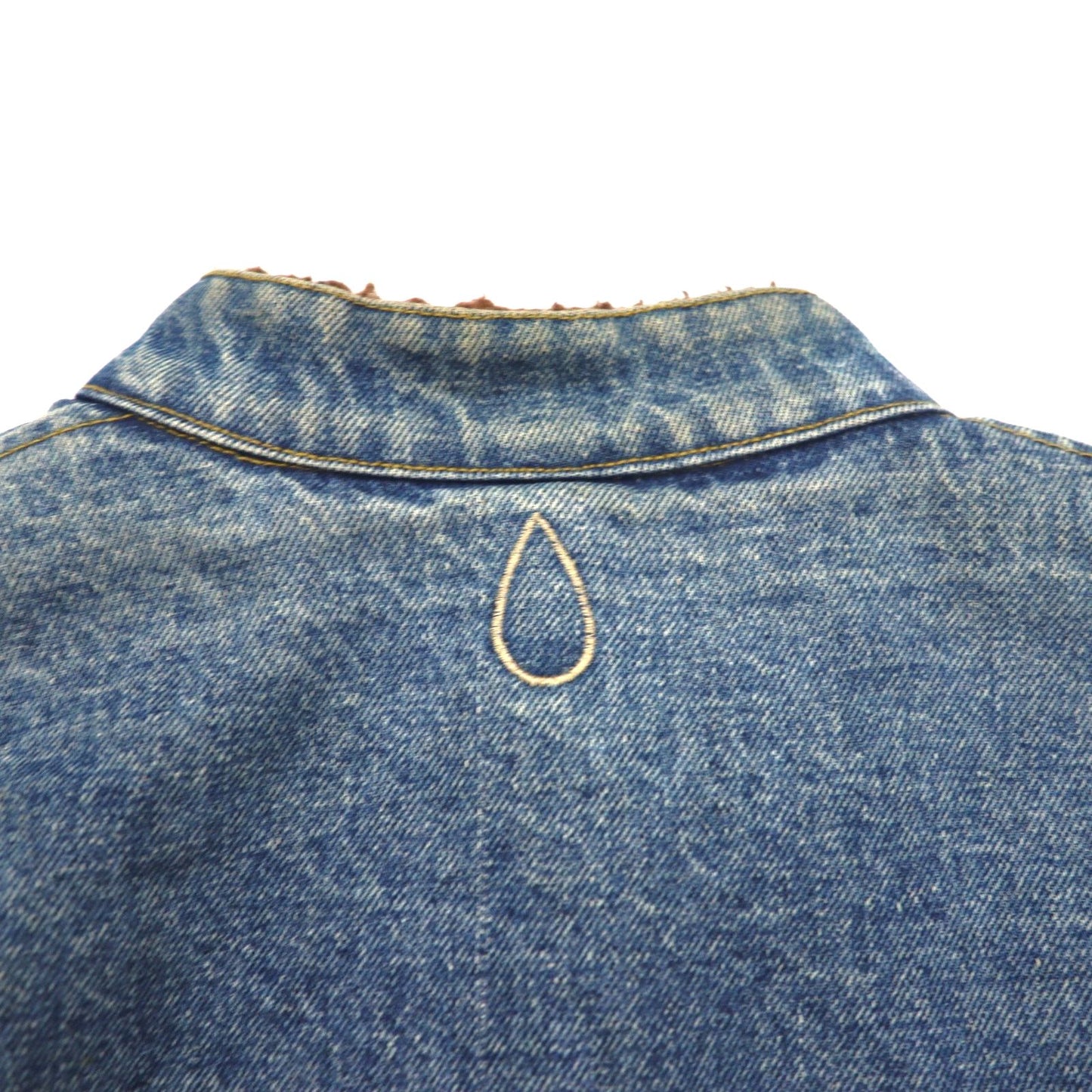 MASH × Phatee チベタンジャケット リバーシブル 作務衣 ボア デニムジャケット M ブルー ブラウン