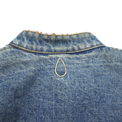 MASH × Phatee チベタンジャケット リバーシブル 作務衣 ボア デニムジャケット M ブルー ブラウン