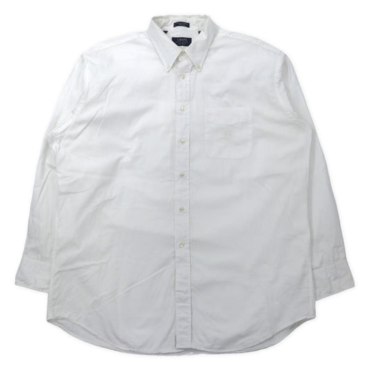 CHAPS RALPH LAUREN ボタンダウンシャツ 17 34/35 ホワイト コットン ワンポイントロゴ刺繍 ビッグサイズ