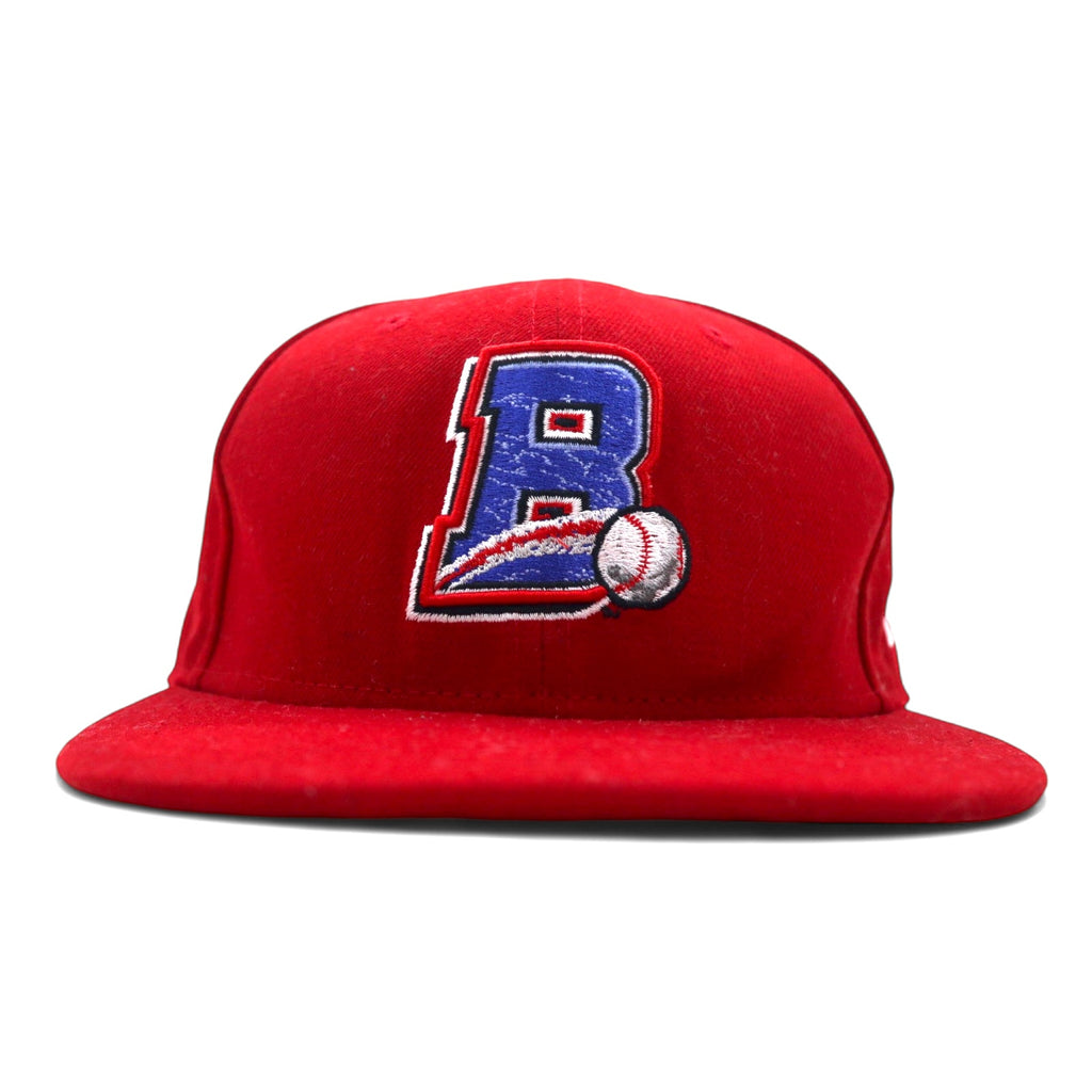 日本然リトテ-古着オンライン-NEW ERA スナップバック ベースボールキャップ M/L レッド ポリエステル ニューヨーク ボールダーズ-NEW ERA Snapback Baseball Cap M/L Red Polyester New York Boulders