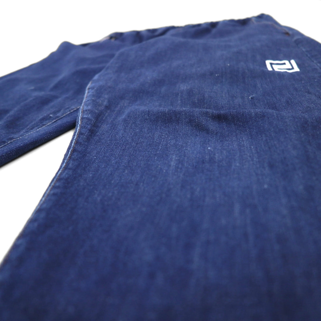 PUNK DRUNKERS PD Loose Denim Pants, Size M, Blue Indigo, Versace Parody Medusa