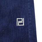 PUNK DRUNKERS PD Loose Denim Pants, Size M, Blue Indigo, Versace Parody Medusa