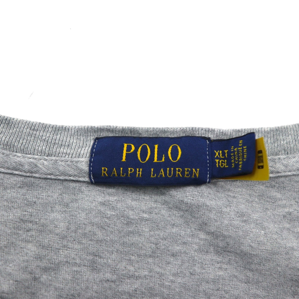 Polo Ralph Lauren Long Sleeve T-Shirt, Size XL, Gray, WORLD CUP RACING, POLO ALPINE Sleeve Logo
