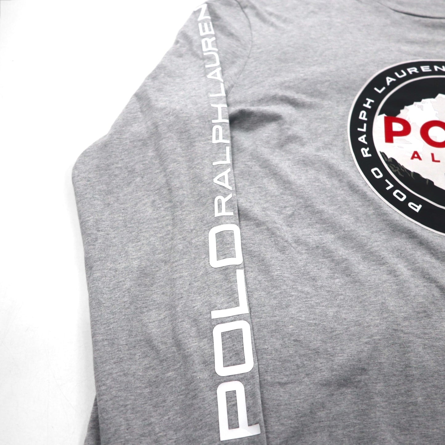 Polo Ralph Lauren Long Sleeve T-Shirt, Size XL, Gray, WORLD CUP RACING, POLO ALPINE Sleeve Logo