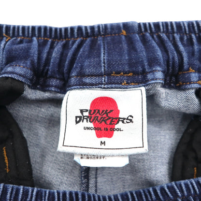 PUNK DRUNKERS PDルーズ デニムパンツ M ブルー インディゴ ヴェルサーチパロディ メデューサ