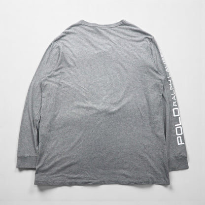 Polo Ralph Lauren Long Sleeve T-Shirt, Size XL, Gray, WORLD CUP RACING, POLO ALPINE Sleeve Logo