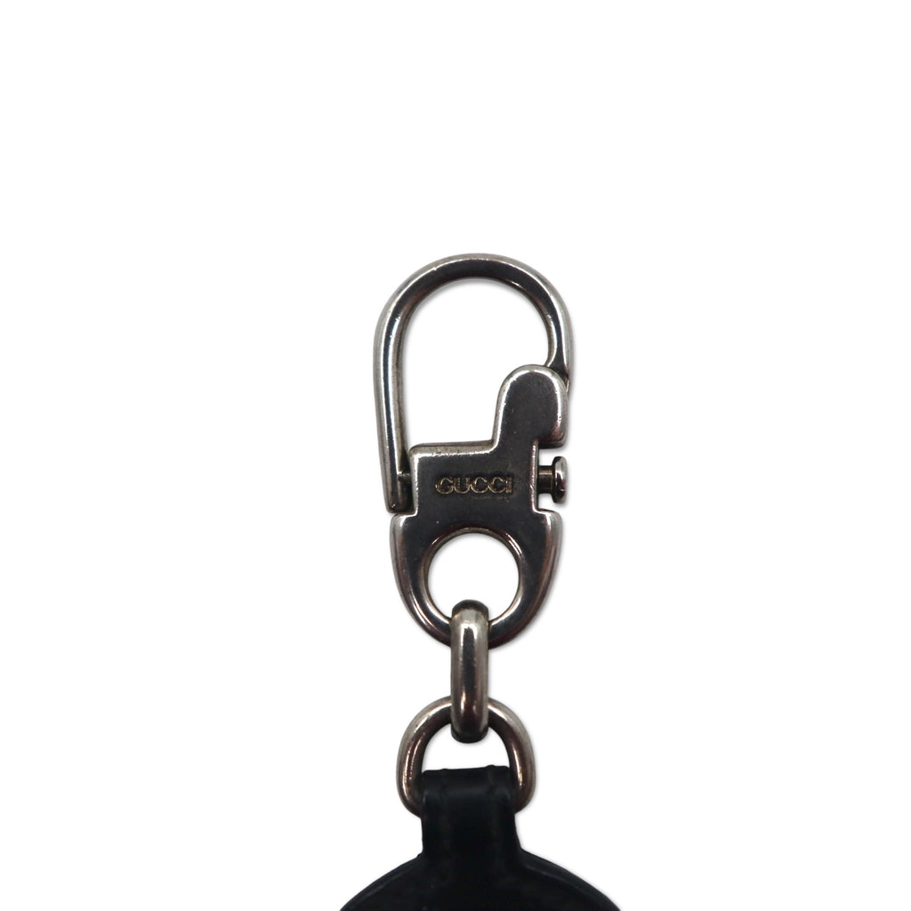 GUCCI Made in Italy Key Ring Key Holder Charm Leather G Logo