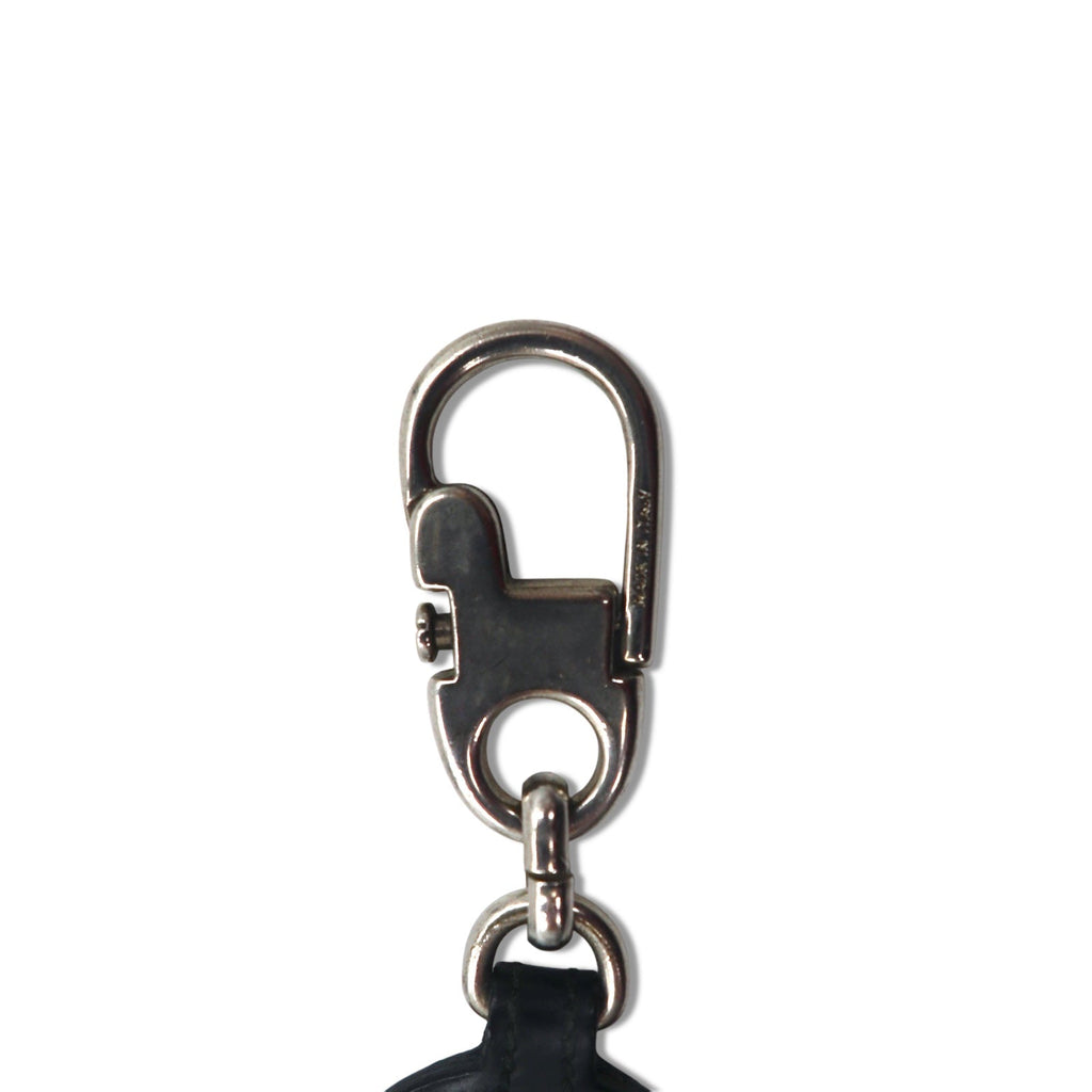 GUCCI Made in Italy Key Ring Key Holder Charm Leather G Logo