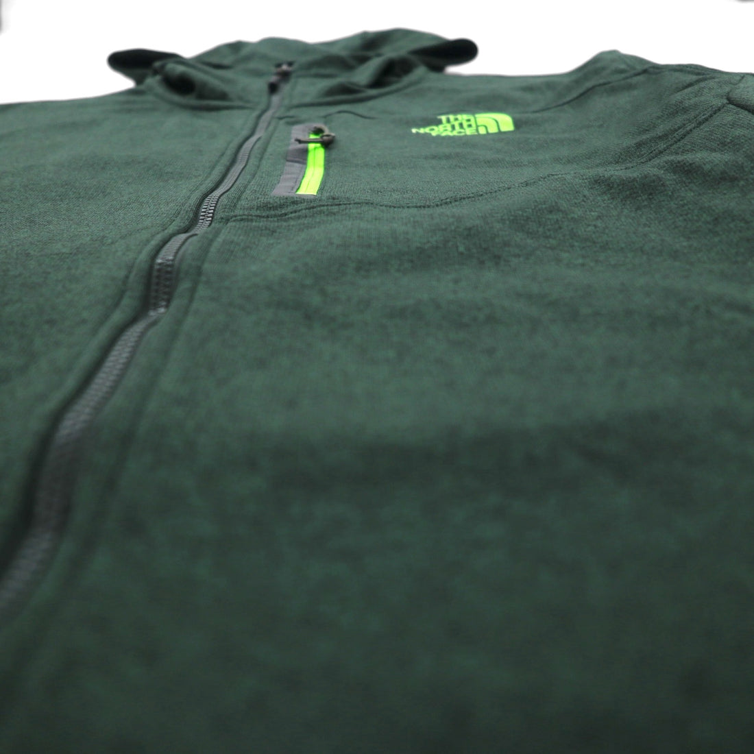 THE NORTH FACE Softshell Tech Full-Zip Hoodie, Size L, Khaki, Zip Pocket