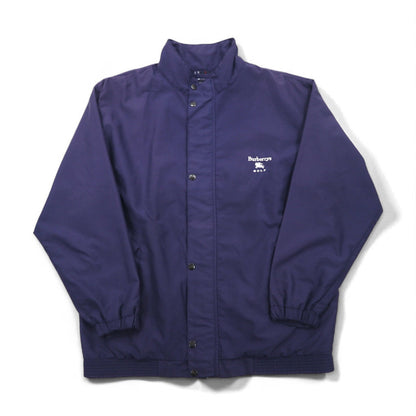 Burberrys GOLF ポルトガル製 スウィングトップ ハリントンジャケット L ネイビー ポリエステル 裏地ノバチェック