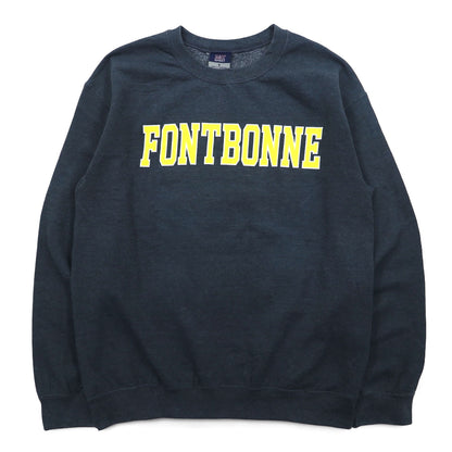 MV SPORT 90年代 カレッジプリント スウェット M グレー コットン 裏起毛 FONTBONNE