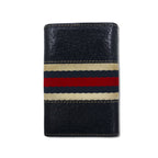 GUCCI Made in Italy Sherry Line 6-ring Key Case Navy Leather 154265 0959