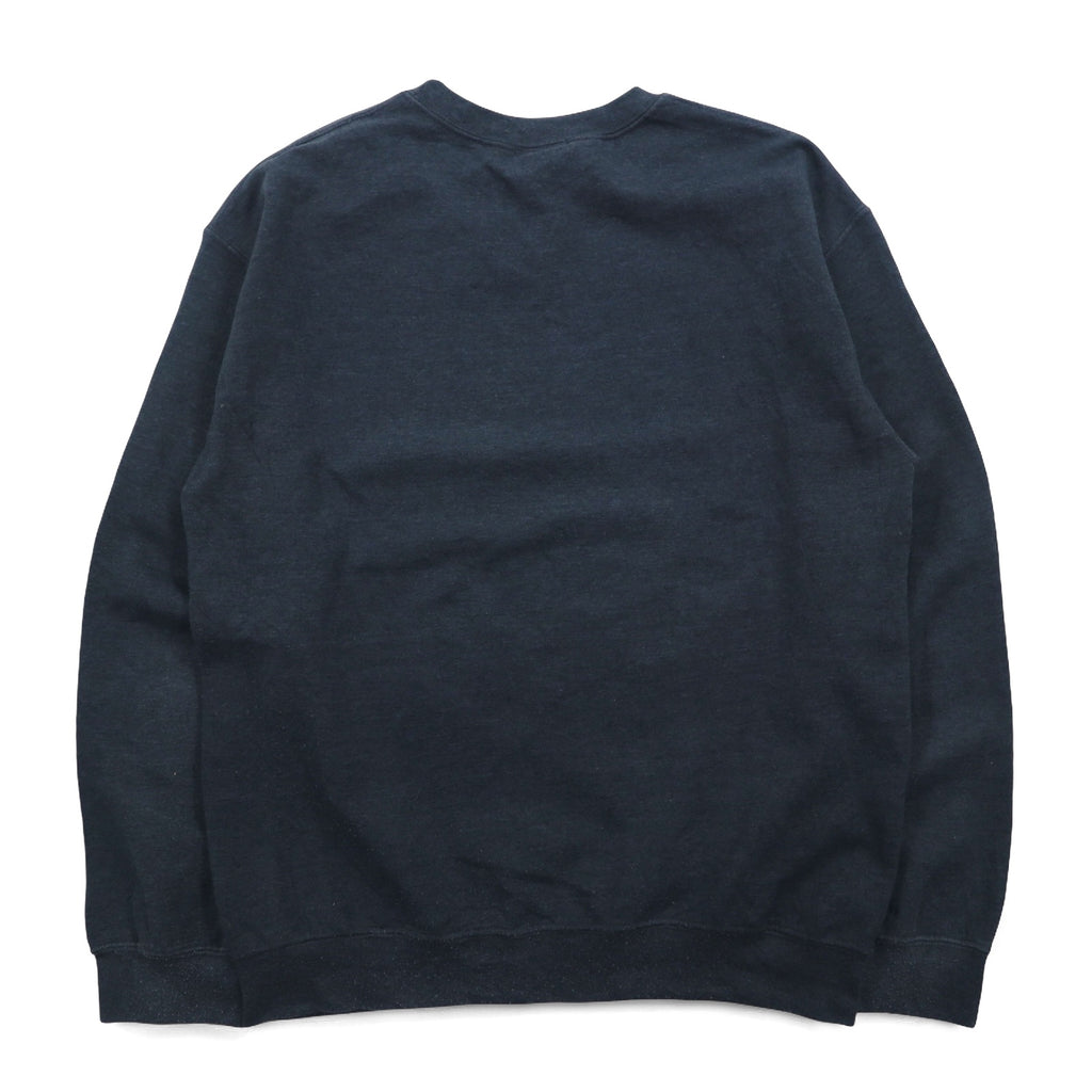 MV SPORT 90s College Print Sweatshirt M Grey Cotton Fleece Lining FONTBONNE